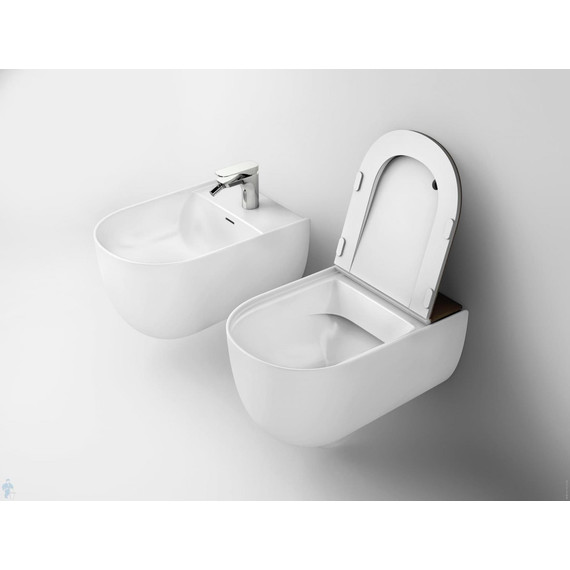 Биде подвесное ArtCeram The One THB001 05 00 bi matt *1, белый матовый - 4 Биде подвесное ArtCeram The One THB001 05 00 bi matt *1, белый матовый фото 4