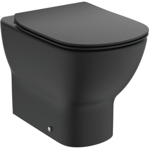 Унитаз приставной безободковый Ideal Standard Silk Black Tesi AquaBlade T0077V3, черный матовый фото 