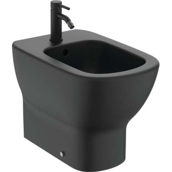 Биде напольное Ideal Standard Silk Black Tesi T3540V3, черный матовый фото 