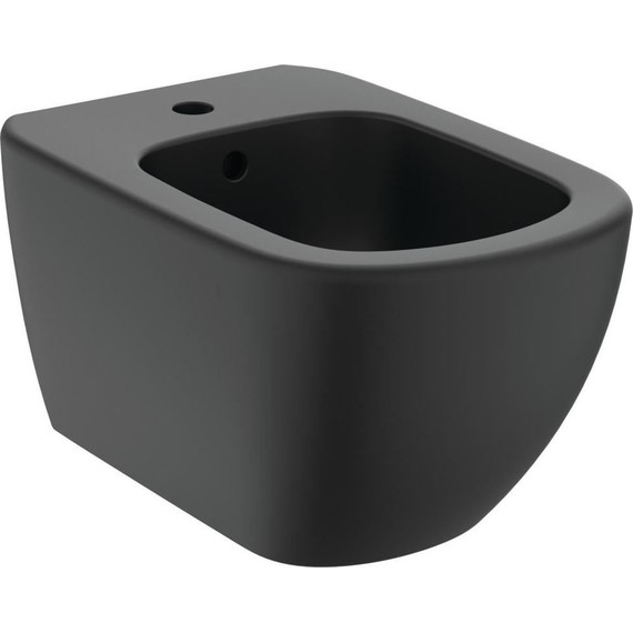 Биде подвесное Ideal Standard Silk Black Tesi T3552V3, черный матовый фото 2