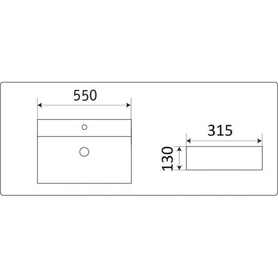 Раковина подвесная CeramaLux N 55 см 7836 фото 4
