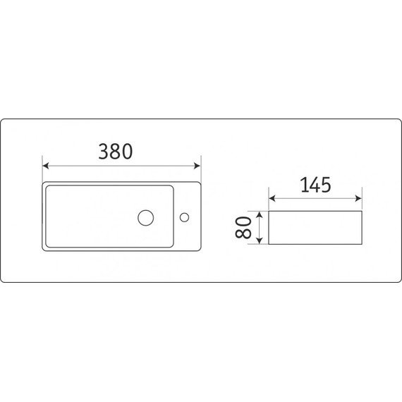 Раковина подвесная CeramaLux N 38 см 9048FL - 6 Раковина подвесная CeramaLux N 38 см 9048FL фото 6