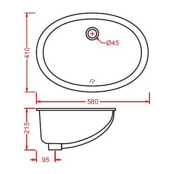 Раковина врезная под столешницу Artceram Washbasins Diana 57 см DIL001 01 00 фото 3