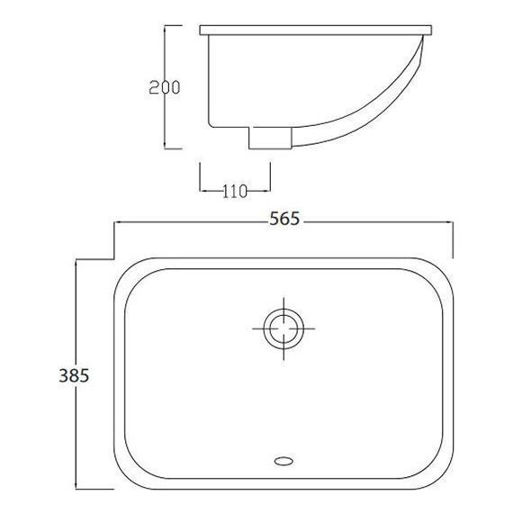 Раковина врезная под столешницу Artceram Netuno 56 см NTL001 01 00 - 3 Раковина врезная под столешницу Artceram Netuno 56 см NTL001 01 00 фото 3