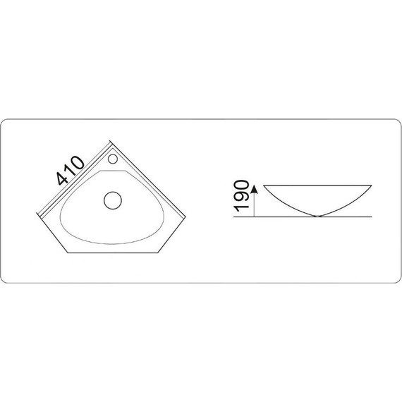 Раковина угловая CeramaLux N 41 см 9068B - 4 Раковина угловая CeramaLux N 41 см 9068B фото 4