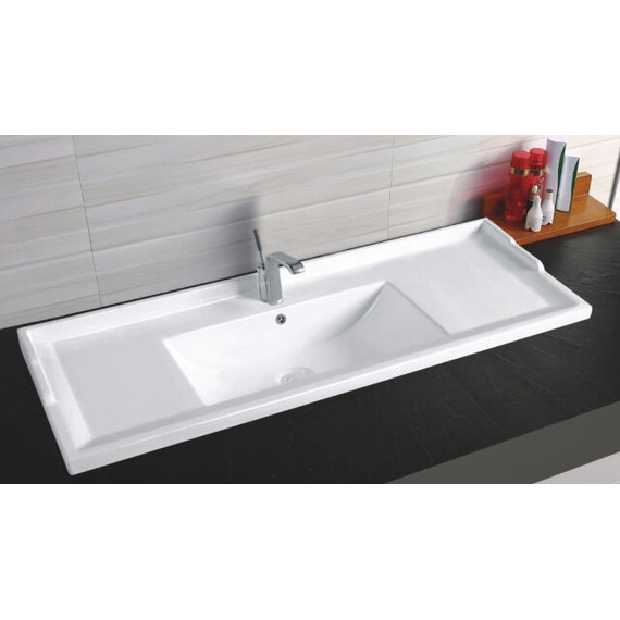 Раковина врезная на столешницу CeramaLux N 120 см NYJ840-120 - 2 Раковина врезная на столешницу CeramaLux N 120 см NYJ840-120 фото 2