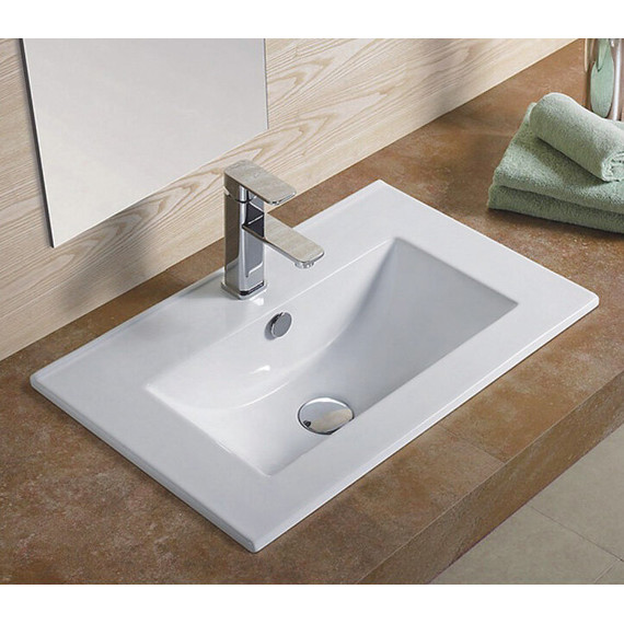 Раковина врезная на столешницу CeramaLux N 71 см YJ-803-70 - 2 Раковина врезная на столешницу CeramaLux N 71 см YJ-803-70 фото 2