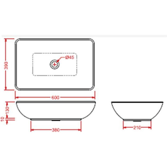 Раковина-чаша ArtCeram Tai 60 см TAL001 01 00 bi - 3 Раковина-чаша ArtCeram Tai 60 см TAL001 01 00 bi фото 3