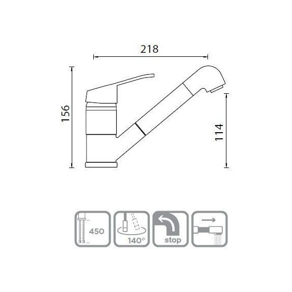 Смеситель для кухни Schock COSMO-D 710325, оникс фото 3