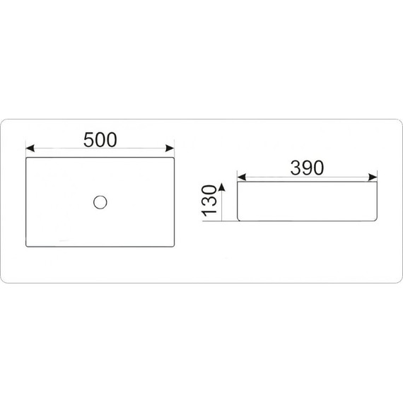 Раковина-чаша CeramaLux MNC 50 см 190 фото 6