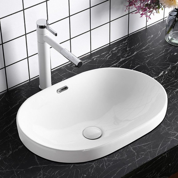 Раковина врезная на столешницу CeramaLux N 61 см 5006C - 5 Раковина врезная на столешницу CeramaLux N 61 см 5006C фото 5