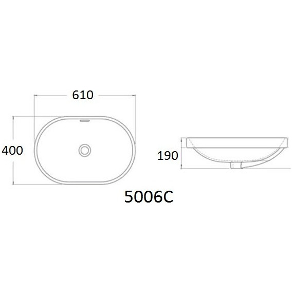 Раковина врезная на столешницу CeramaLux N 61 см 5006C - 7 Раковина врезная на столешницу CeramaLux N 61 см 5006C фото 7