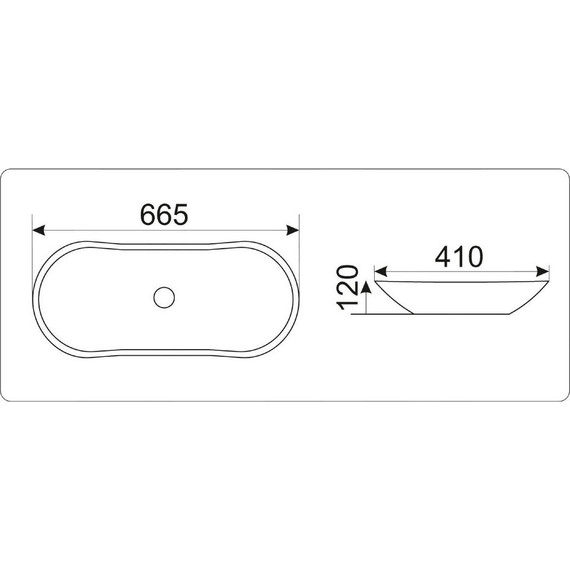 Раковина-чаша CeramaLux MNC 66 см 503 - 4 Раковина-чаша CeramaLux MNC 66 см 503 фото 4