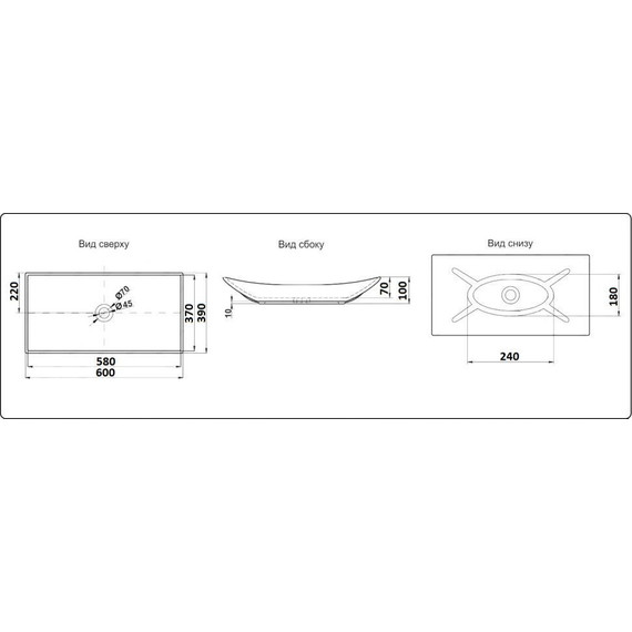 Раковина-чаша CeramaLux N 60 см 78123A - 10 Раковина-чаша CeramaLux N 60 см 78123A фото 10