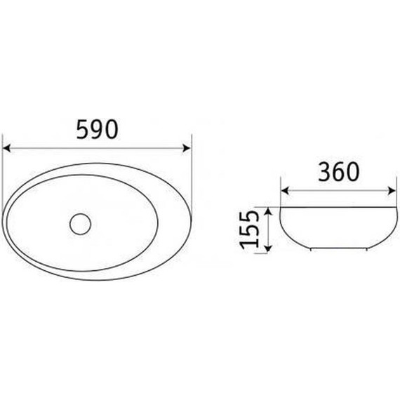 Раковина-чаша CeramaLux N 59 см 78255 фото 5