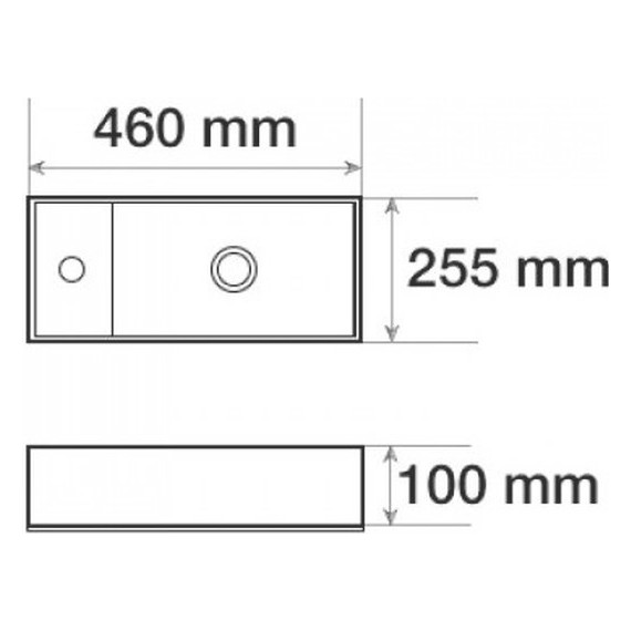 Раковина врезная на столешницу CeramaLux N 46 см 9032C фото 3