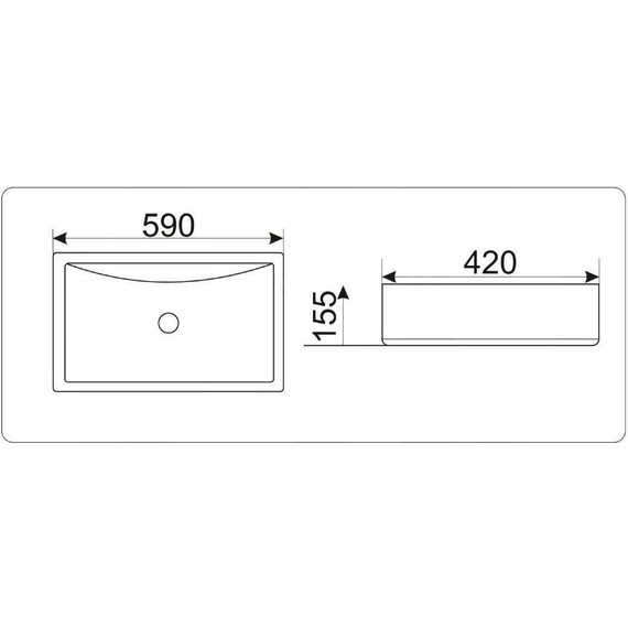 Раковина-чаша CeramaLux N 60 см 9121 фото 2
