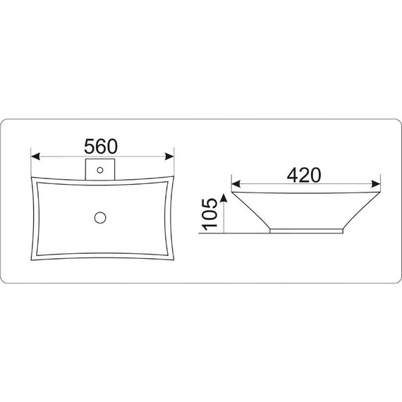 Раковина-чаша CeramaLux N 56 см 9176 фото 7