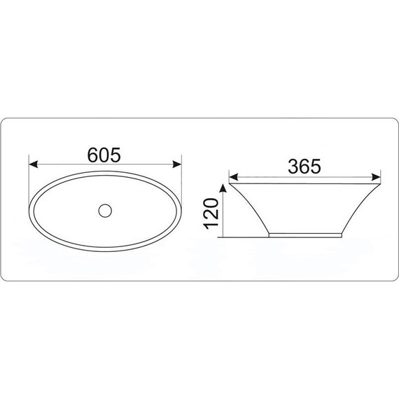 Раковина-чаша CeramaLux N 60 см 9397 фото 3