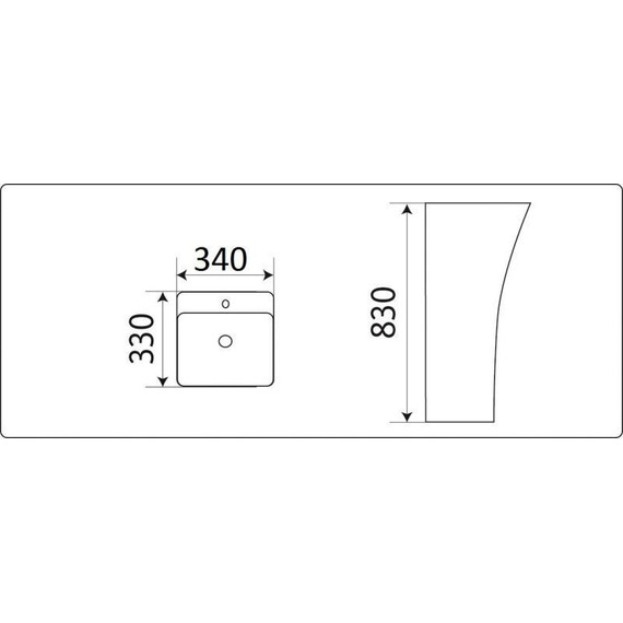 Раковина напольная CeramaLux N 34 см G-515 - 5 Раковина напольная CeramaLux N 34 см G-515 фото 5