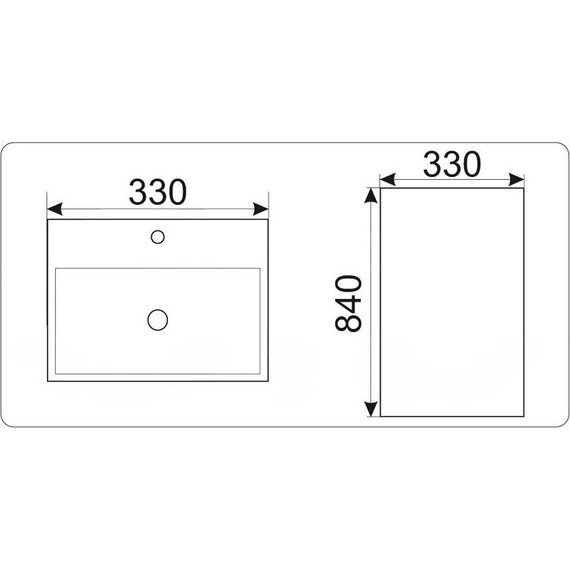 Раковина напольная CeramaLux N 33 см NB147 фото 5