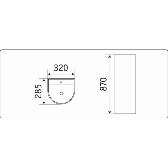 Раковина напольная CeramaLux N 32 см PB1017 фото 2
