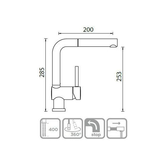 Смеситель для кухни Schock PIEGA-D 710281, хром/пуро фото 2