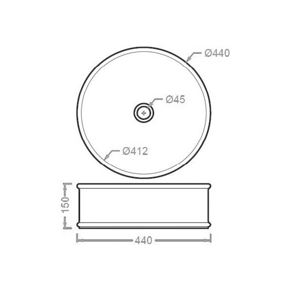 Раковина-чаша ArtCeram Atelier 44 см ATL001 17 00, чёрный матовый фото 2