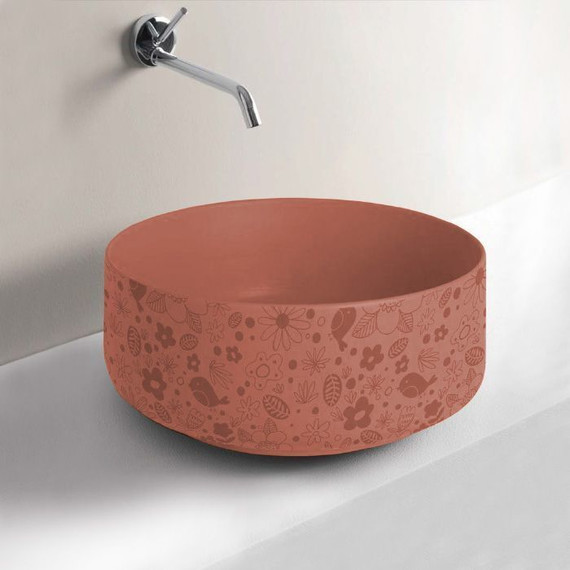 Раковина-чаша ArtCeram Cognac 42 см COL001 14 87, rosso corallo фото 