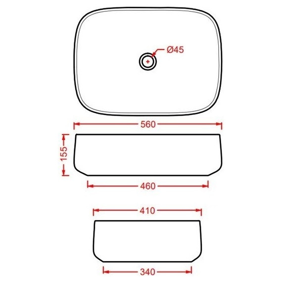 Раковина-чаша ArtCeram Cognac 56 см COL009 03 00, чёрный глянцевый фото 2