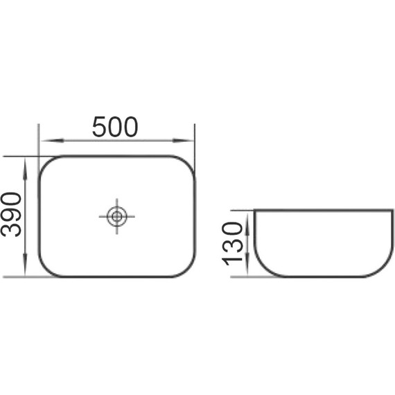 Раковина-чаша CeramaLux NC 50 см 2105-1MB, черный матовый фото 3