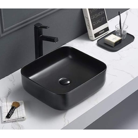 Раковина-чаша CeramaLux NC 50 см 2106MB, черный матовый фото 2