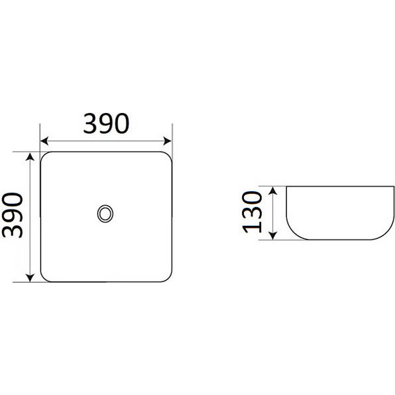 Раковина-чаша CeramaLux NC 39 см 2106, черный матовый фото 3