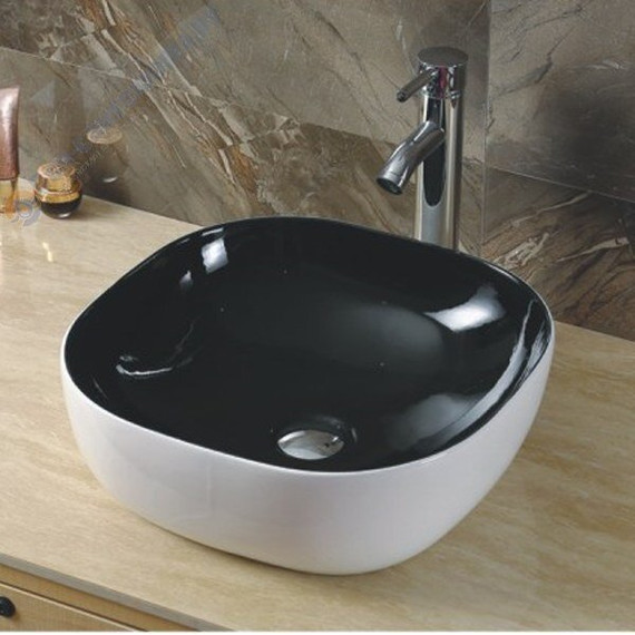 Раковина-чаша CeramaLux NC 42 см 360, черный/белый - 2 Раковина-чаша CeramaLux NC 42 см 360, черный/белый фото 2