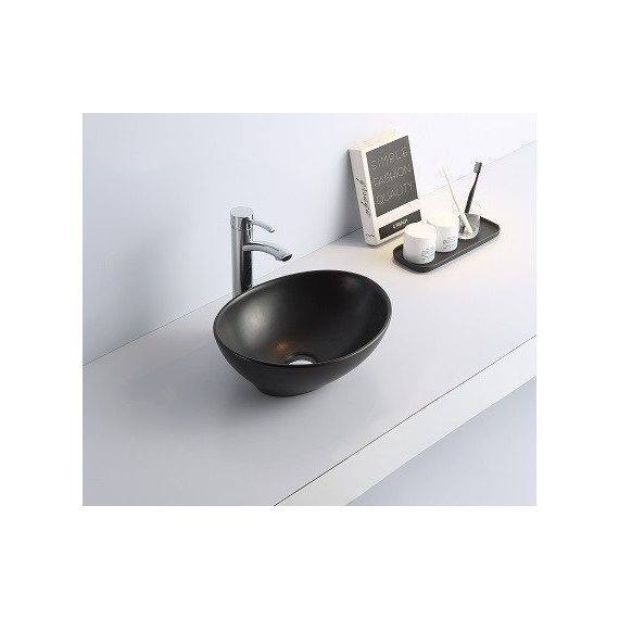 Раковина-чаша CeramaLux NC 40 см 7138MB, черный матовый фото 2