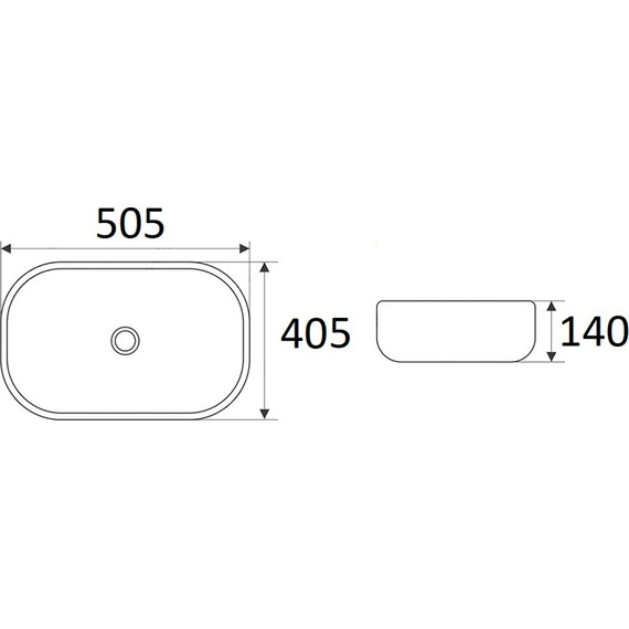 Раковина-чаша CeramaLux NC 50 см 78104-1MB, черный матовый фото 3