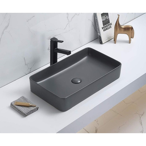 Раковина-чаша CeramaLux NC 60 см 78189MDH-2, серый - 2 Раковина-чаша CeramaLux NC 60 см 78189MDH-2, серый фото 2