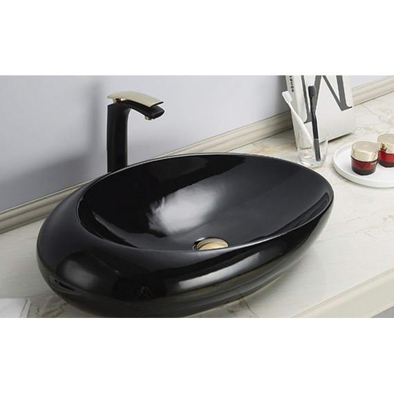Раковина-чаша CeramaLux NC 69 см 78456, черный глянцевый - 2 Раковина-чаша CeramaLux NC 69 см 78456, черный глянцевый фото 2