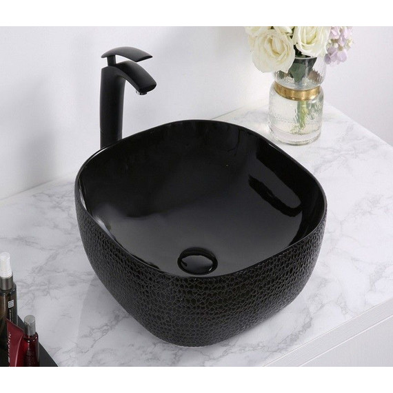 Раковина-чаша CeramaLux LuxeLine 42 см D1301H004, черный глянцевый - 2 Раковина-чаша CeramaLux LuxeLine 42 см D1301H004, черный глянцевый фото 2