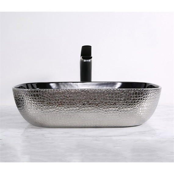 Раковина-чаша CeramaLux LuxeLine 50 см D1302H020, черный/серый - 6 Раковина-чаша CeramaLux LuxeLine 50 см D1302H020, черный/серый фото 6