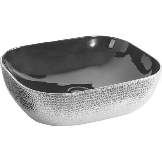 Раковина-чаша CeramaLux LuxeLine 50 см D1302H020, черный/серый фото 