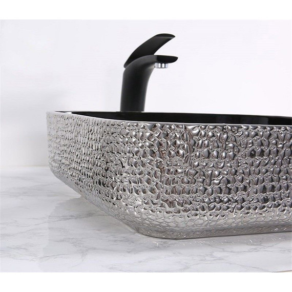 Раковина-чаша CeramaLux LuxeLine 38 см D1303H020, черный/серый фото 4