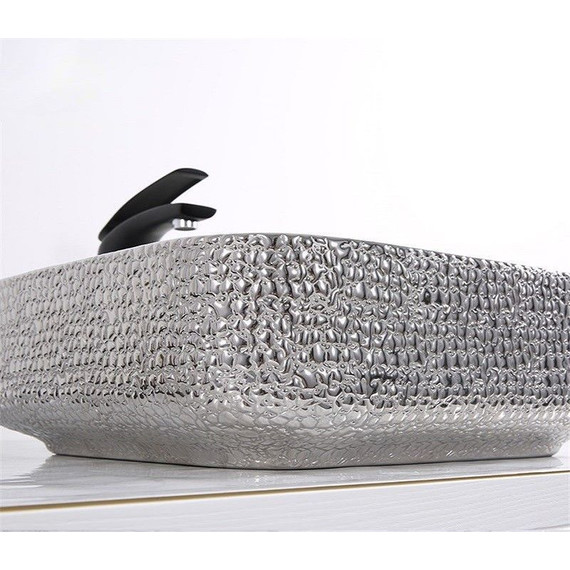 Раковина-чаша CeramaLux LuxeLine 38 см D1303H020, черный/серый фото 5