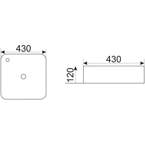 Раковина-чаша CeramaLux LuxeLine 43 см D1305H004, черный глянцевый фото 3