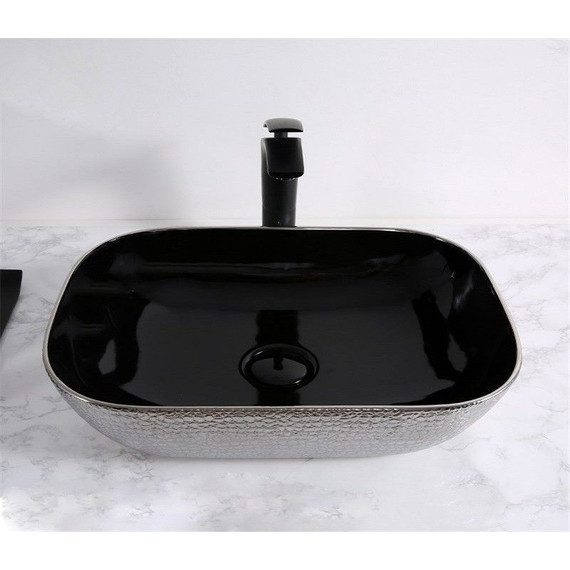 Раковина-чаша CeramaLux LuxeLine 45 см D1333H020, черный/серый - 4 Раковина-чаша CeramaLux LuxeLine 45 см D1333H020, черный/серый фото 4