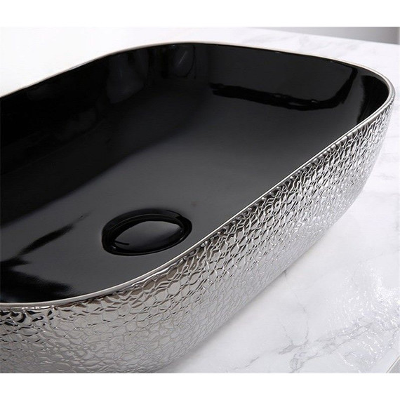 Раковина-чаша CeramaLux LuxeLine 45 см D1333H020, черный/серый - 5 Раковина-чаша CeramaLux LuxeLine 45 см D1333H020, черный/серый фото 5