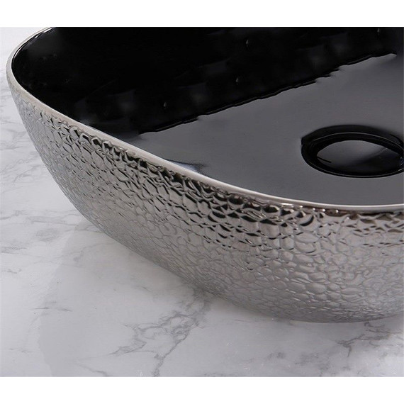 Раковина-чаша CeramaLux LuxeLine 45 см D1333H020, черный/серый - 6 Раковина-чаша CeramaLux LuxeLine 45 см D1333H020, черный/серый фото 6