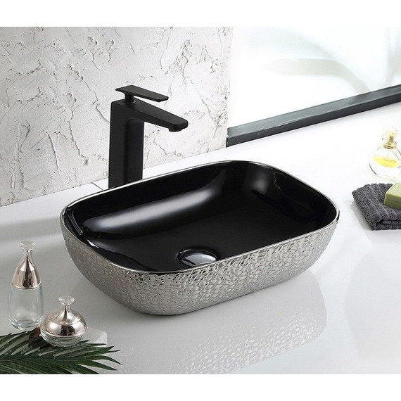 Раковина-чаша CeramaLux LuxeLine 45 см D1333H020, черный/серый - 7 Раковина-чаша CeramaLux LuxeLine 45 см D1333H020, черный/серый фото 7