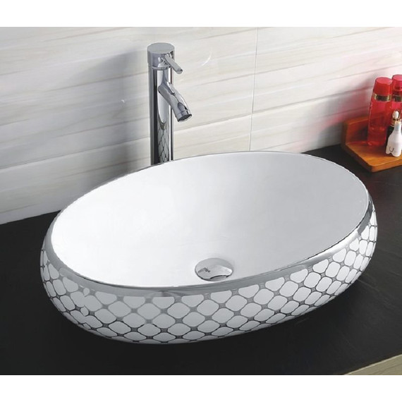 Раковина-чаша CeramaLux NC 59 см 262, белый/серый - 2 Раковина-чаша CeramaLux NC 59 см 262, белый/серый фото 2