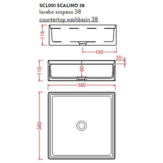 Раковина-чаша ArtCeram Scalino 38 см SCL001 01 00 bi фото 4